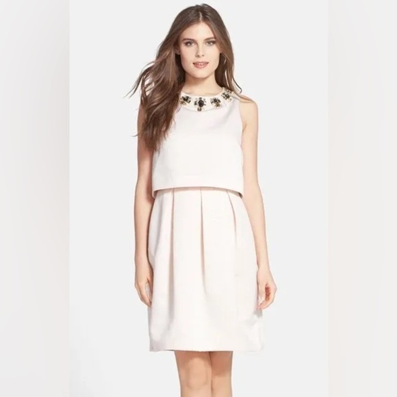 Eliza J Jeweled Neck Dress - Picture 1 of 6